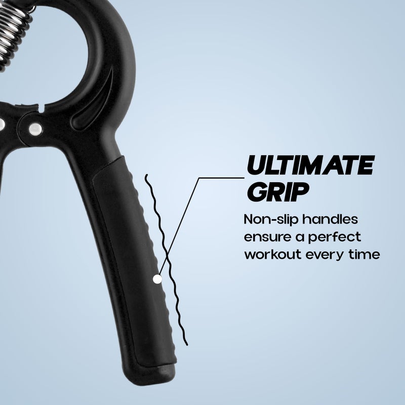 KONEX Adjustable Hand Gripper Strengthener for Men & Women | Hand Exercise Equipment for Home and Gym Workouts (Without Counter, Black) - Image 5